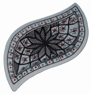 Talerz łezka 30cm Szary 2