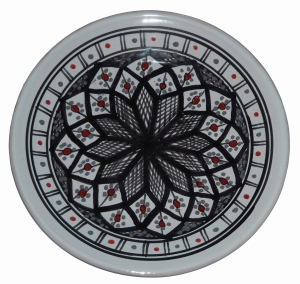 Talerz deserowo-obiadowy 24cm Szary