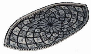 Talerz Turecka Pizza PIDE 43cm SZARA 2