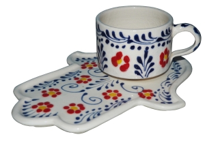 Filiżanka z podstawką Fatima 170 ml mix 1