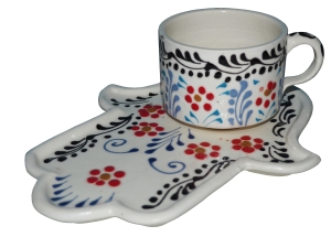 Filiżanka z podstawką Fatima 170 ml mix 2